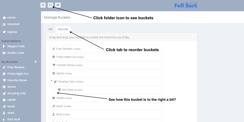Creating Buckets Within Buckets